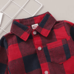 Body bébé chemise carreaux rouge et noir (4)