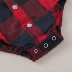 Body bébé chemise carreaux rouge et noir (5)