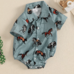 Body bébé cowboy bleu motifs chevaux (2)