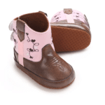 Bottes bébé cowboy roses western (3)