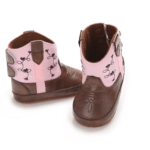 Bottes bébé cowboy roses western (4)