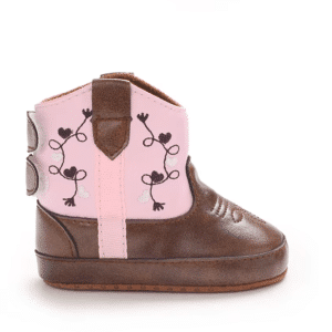 Bottes bébé cowboy roses western