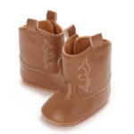 Bottes cowboy bébé camel brodées (4)