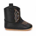 Bottes cowboy bébé noires brodées (2)