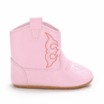 Bottes cowboy bébé roses brodées (1)