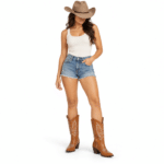 Bottes cowboy femme mi-mollet camel (4)