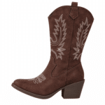 Bottes cowboy femme mi-mollet camel marron (1)
