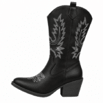 Bottes cowboy femme mi-mollet noir (3)