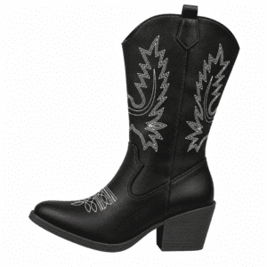 Bottes cowboy femme mi-mollet noir