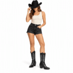 Bottes cowboy femme mi-mollet noir (4)