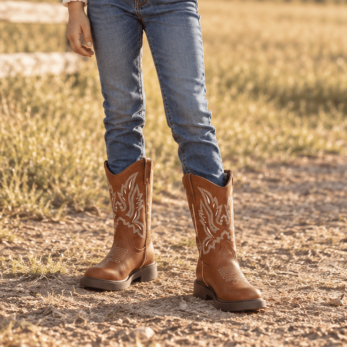 Bottes enfant cowboy garçon fille pour extérieur (2)