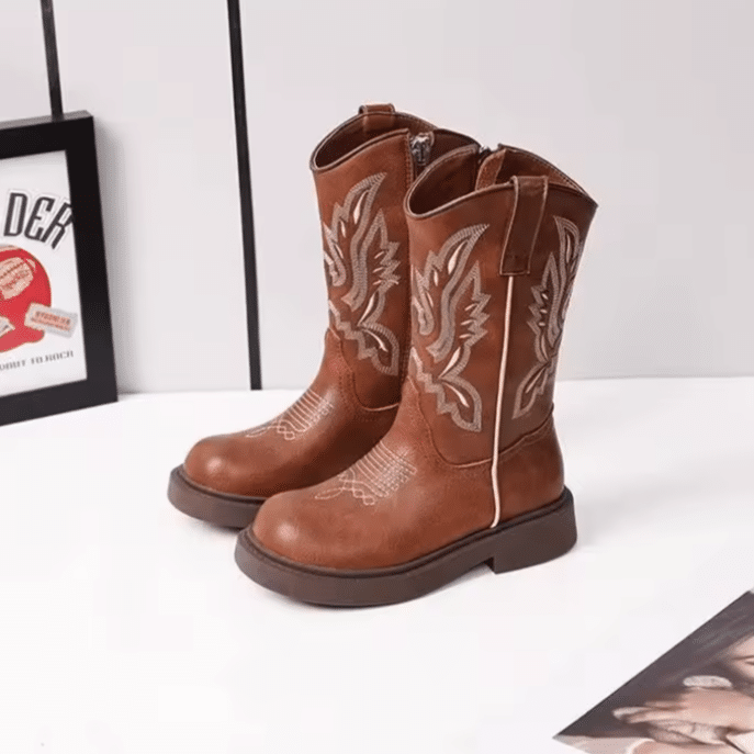 Bottes enfant cowboy garçon fille pour extérieur (6)