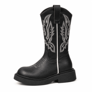 Bottes enfant cowboy noires pour extérieur