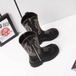Bottes enfant cowboy noires pour extérieur (3)