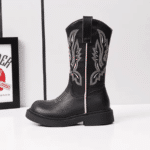 Bottes enfant cowboy noires pour extérieur (5)