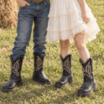 Bottes enfant cowboy noires pour extérieur (6)