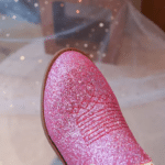 Bottes fille roses princesse western paillettes (7)
