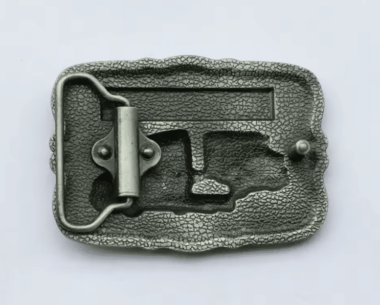 Boucle de ceinture camion Kenworth argentée style trucker américain (2)