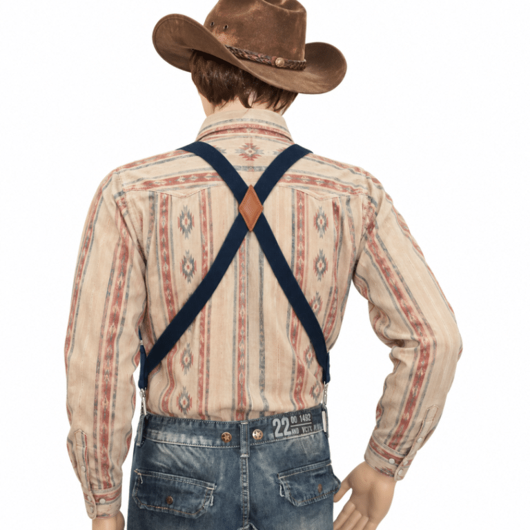 Bretelles cowboy élastiques mousquetons dos en X (2)