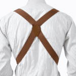Bretelles marron en X mousquetons métalliques (1)