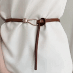 Ceinture cowboy fine simili cuir à nouer (4)
