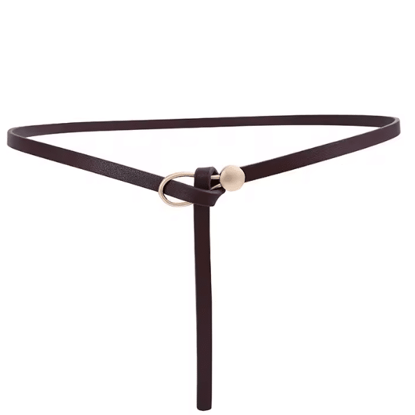 Ceinture cowboy fine simili cuir à nouer (8)