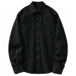 Chemise cowboy homme noire coton épais (2)