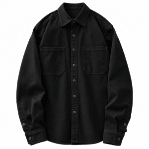 Chemise cowboy homme noire coton épais