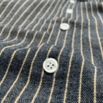 Chemise cowboy vintage lin et coton rayures bleues (3)