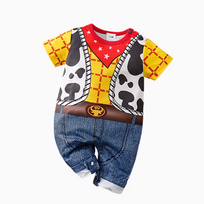 Combinaison bébé cowboy jaune et bleue Toy Story (2)