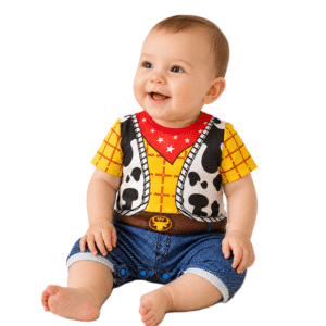 Combinaison bébé cowboy jaune et bleue Toy Story