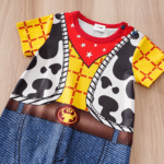 Combinaison bébé cowboy jaune et bleue Toy Story (5)