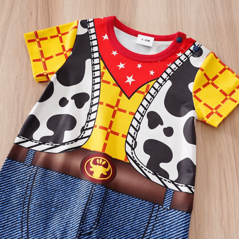 Combinaison bébé cowboy jaune et bleue Toy Story (5)