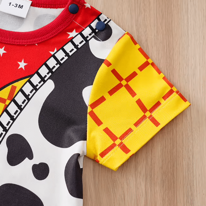 Combinaison bébé cowboy jaune et bleue Toy Story (6)