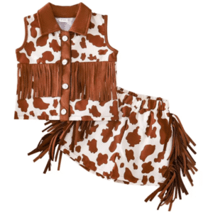 Déguisement cowboy bébé à franges marron