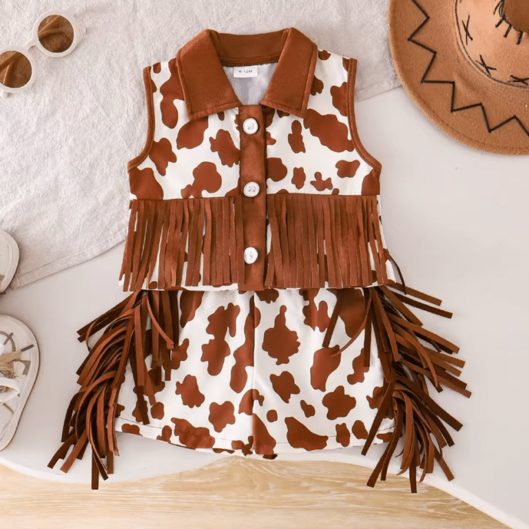 Déguisement cowboy bébé à franges marron (3)