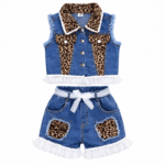 Ensemble bébé cowboy motif léopard volants blancs (2)