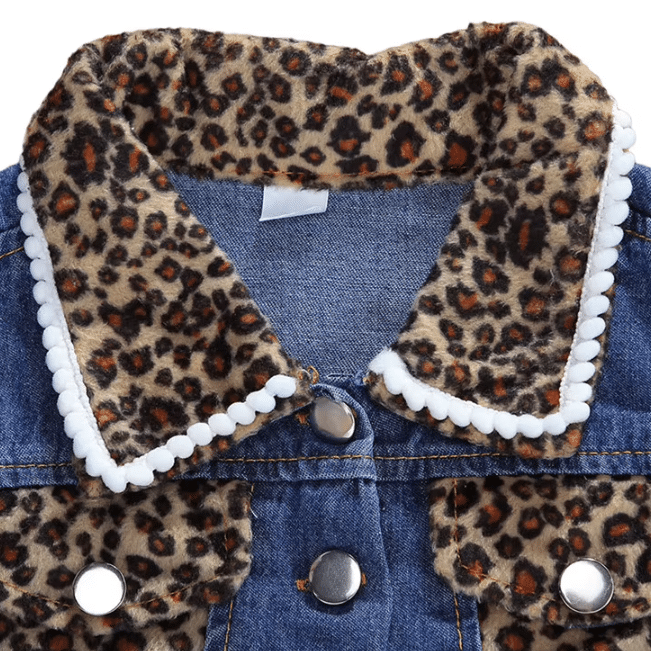 Ensemble bébé cowboy motif léopard volants blancs (3)