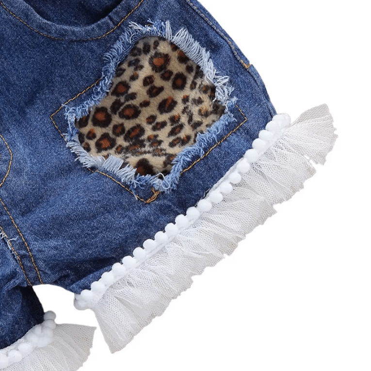 Ensemble bébé cowboy motif léopard volants blancs (4)