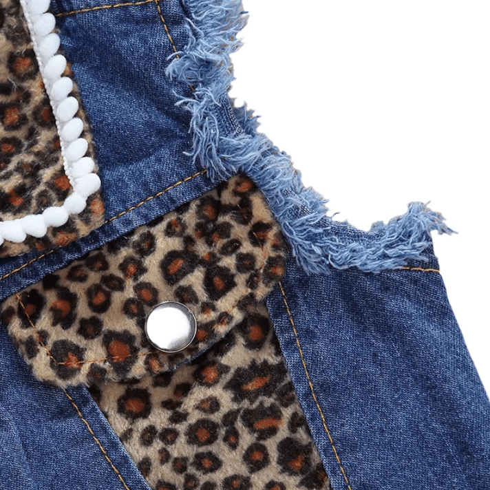 Ensemble bébé cowboy motif léopard volants blancs (6)
