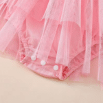 Ensemble bébé rose motif vache jupe tutu bandeau (1)