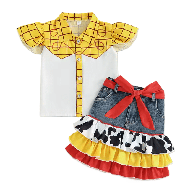 Ensemble cowboy petite fille inspiré de Toy Story (1)