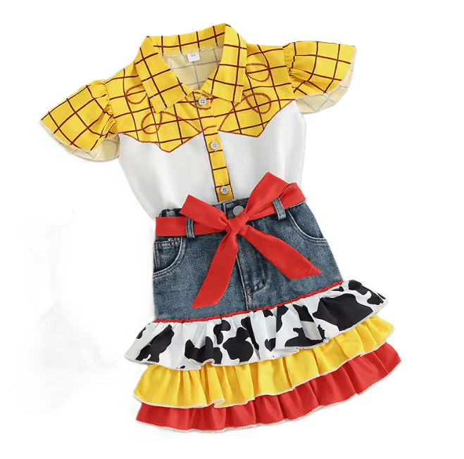 Ensemble cowboy petite fille inspiré de Toy Story (5)