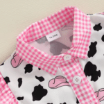 Ensemble cowgirl fille col rose short bleu (7)