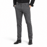 Pantalon homme gris chiné coupe ajustée western contemporaine (3)