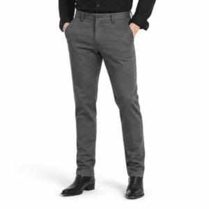 Pantalon homme gris chiné coupe ajustée western contemporaine