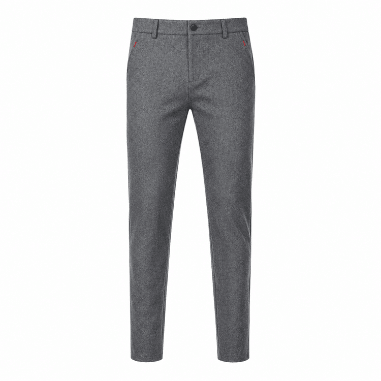 Pantalon homme gris chiné coupe ajustée western contemporaine (4)