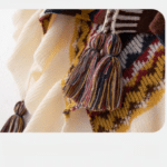 Poncho cowboy femme motifs chevrons (1)