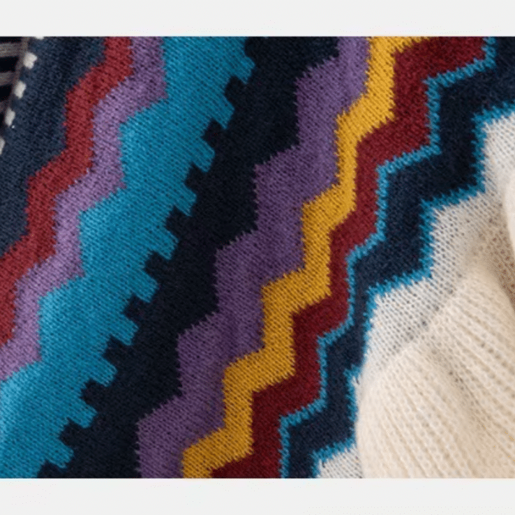 Poncho cowboy multicolore ample (4)