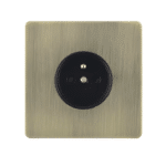 Prise murale bronze 16 A acier inoxydable 86 x 86 mm
